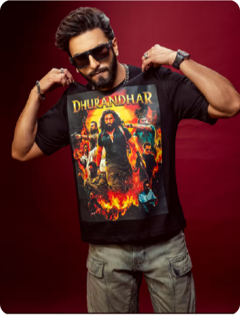 Dhurandhar black poster tee