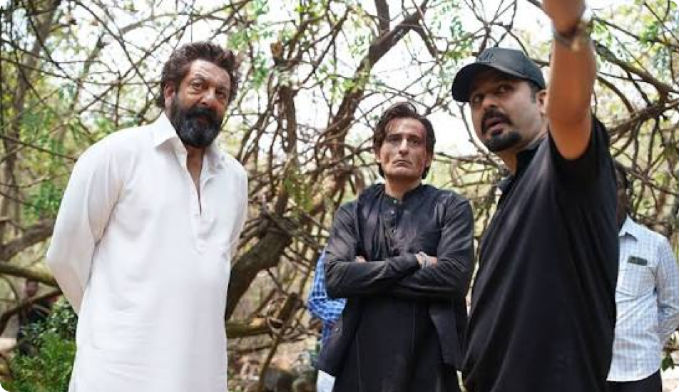 Dhurandhar behind the scenes — director briefing the cast on location