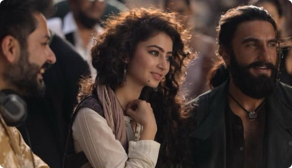 Dhurandhar behind the scenes — cast between takes