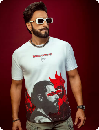 Dhurandhar white graphic tee